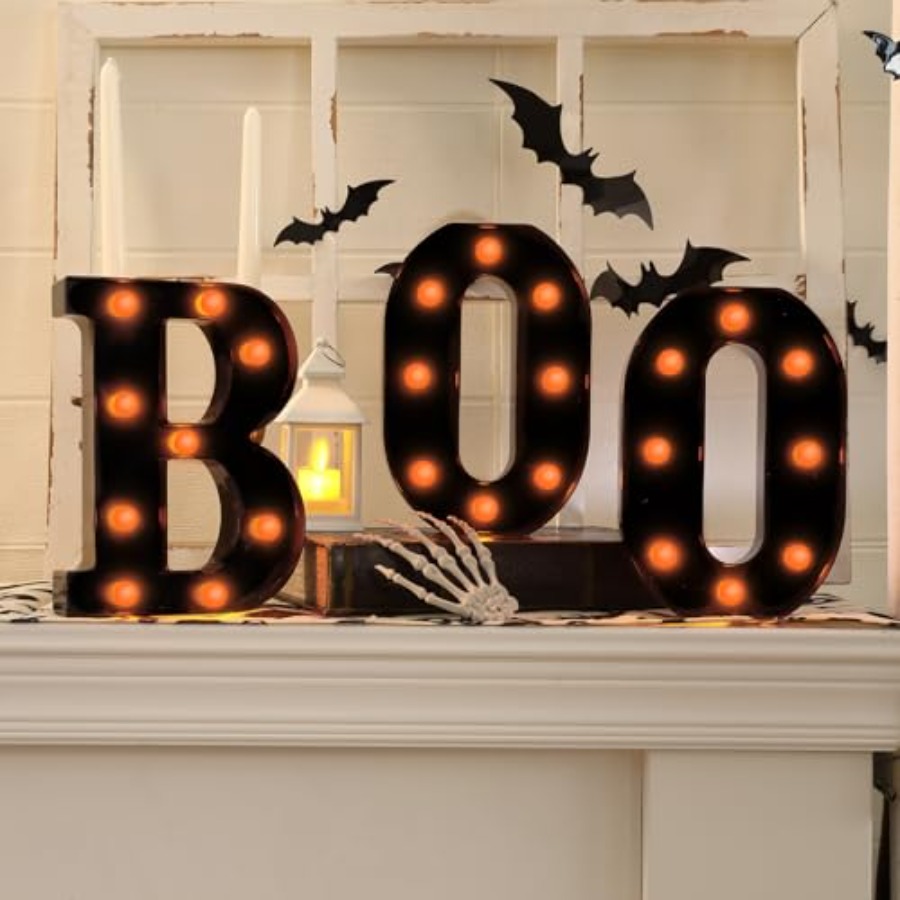 Light Up Letters Marquee - زينة الهالوين - 3 حروف مضيئة