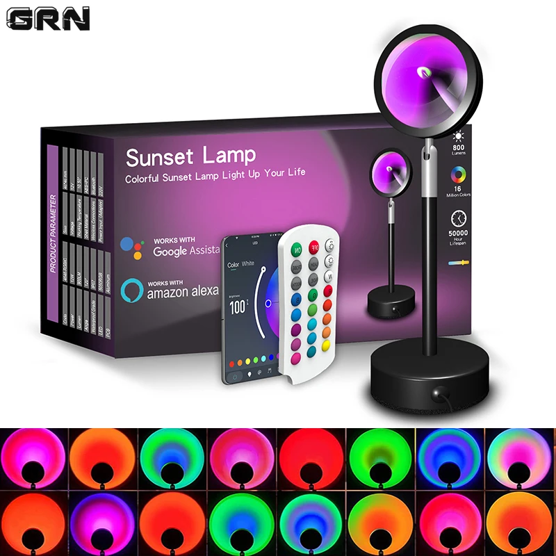 Touch Dimmer Lamp - مصباح غروب الشمس الذكي LED ،