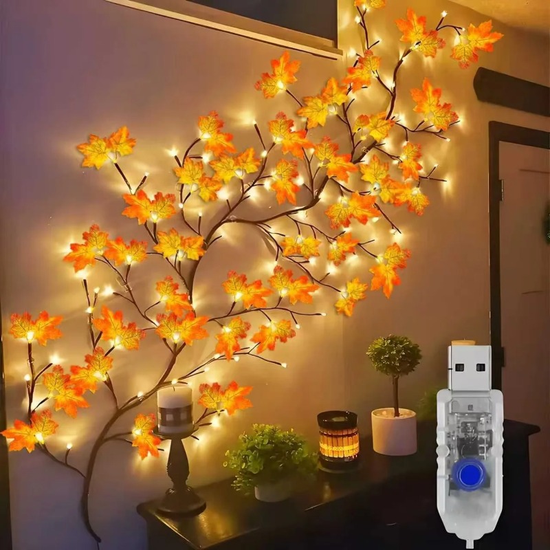 Lighting Decoration For Home - قلادة وردة على شكل ورقة القيقب