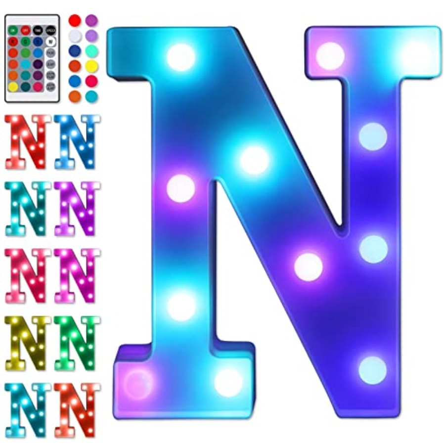 Light Up Letters Marquee - أضواء حروف LED كاملة مع جهاز