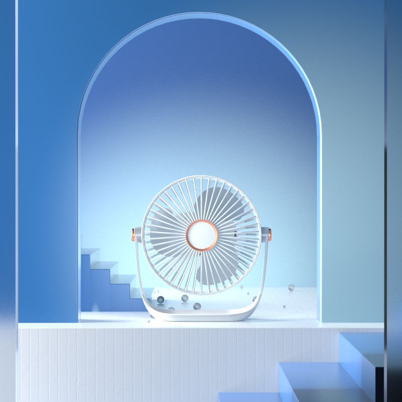 Home Lighting & Decor St Catharines On - مروحة مكتبية صغيرة محمولة مع إضاءة،