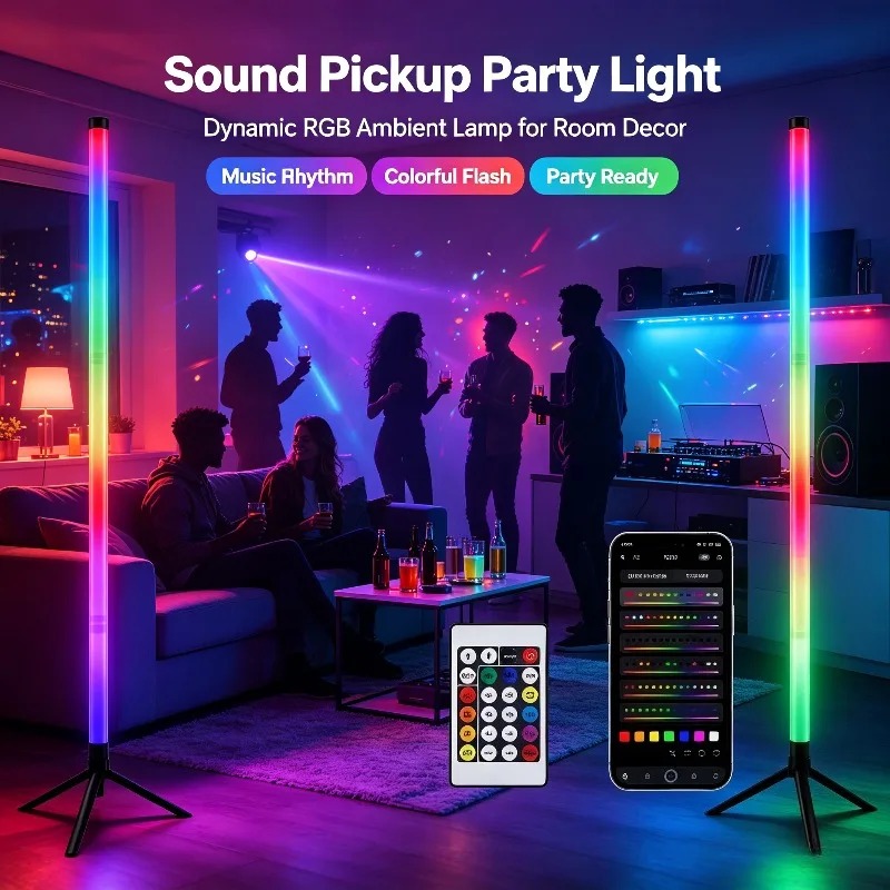 Lighting Decoration For Home - قطعتان من مصباح أرضي RGB بطول
