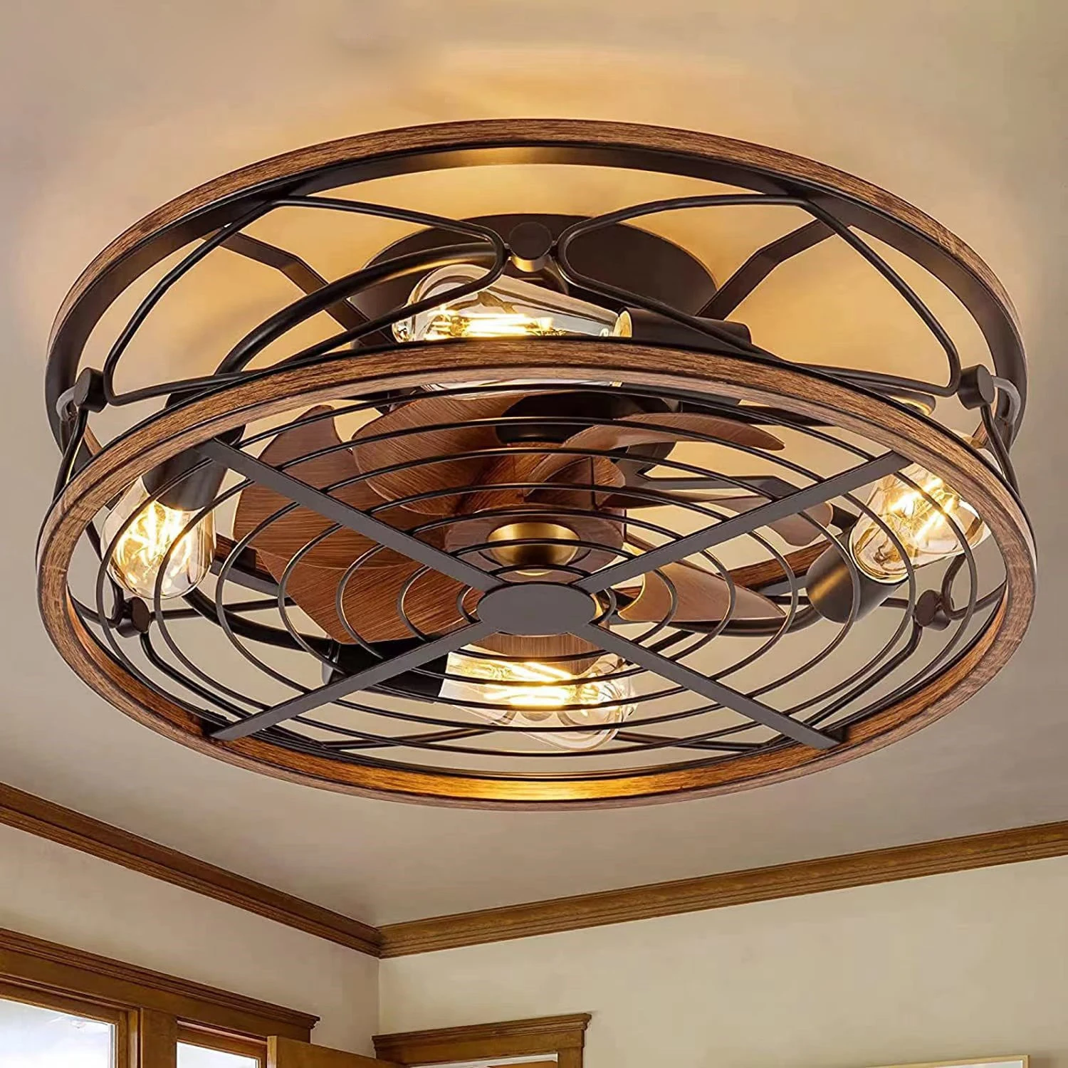 Decor Lighting Ceiling Fans - مصباح مروحة سقف قديم لغرفة المعيشة