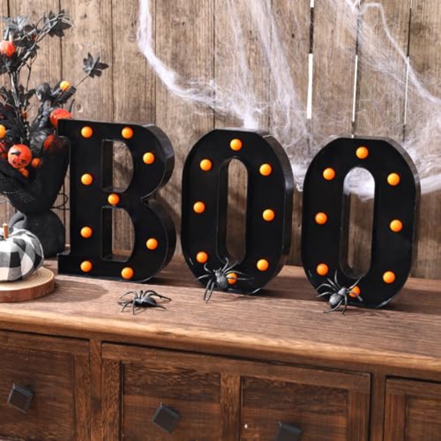 زينة الهالوين - 3 حروف مضيئة ع - مراجعة Light Up Letters Marquee وسعره