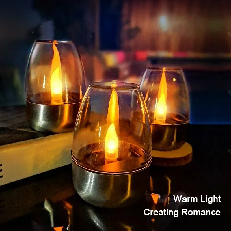 LED الشموع الشمسية ضوء عديمة ا - مراجعة Outdoor Lighting Wedding Decor وسعره