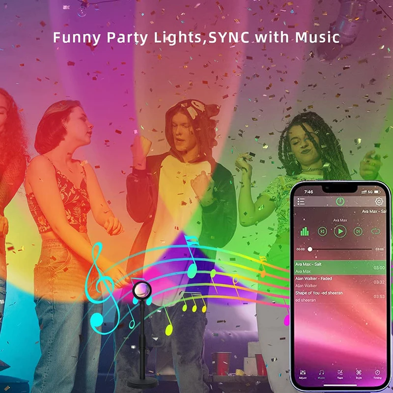 مصباح غروب الشمس الذكي LED ، م - مراجعة Touch Dimmer Lamp وسعره