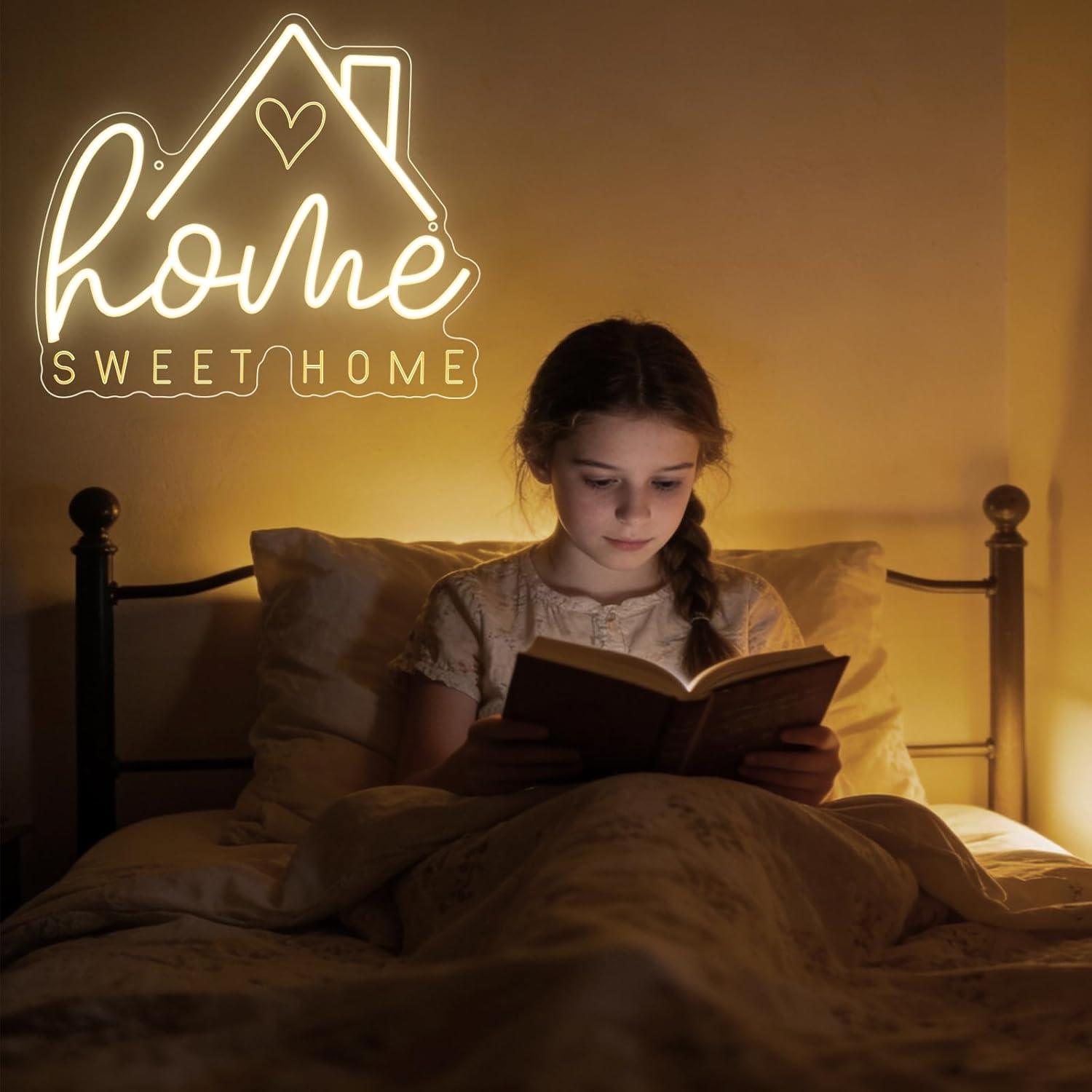 لافتة نيون 'Sweet Home' مع إضا - مراجعة Lighting Decoration For Home وسعره