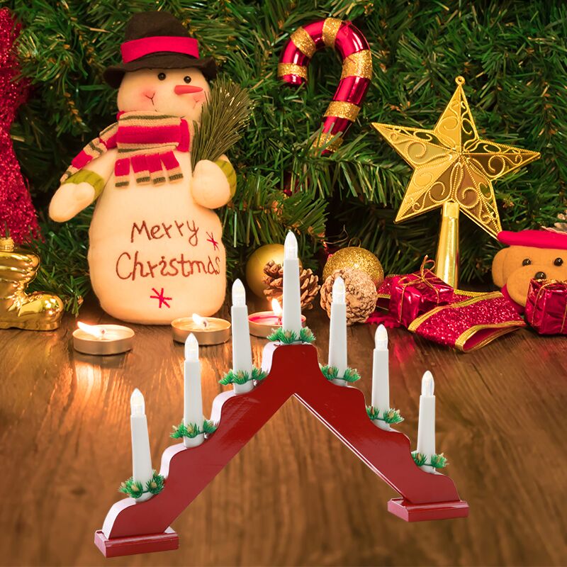 عيد الميلاد شمعة خشبية قوس ضوء - مراجعة Lighting Decor Woodbridge وسعره