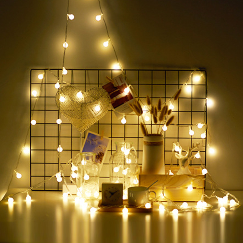 3M/6M/10M الكرة LED ضوء سلسلة  - مراجعة Outdoor Lighting Wedding Decor وسعره