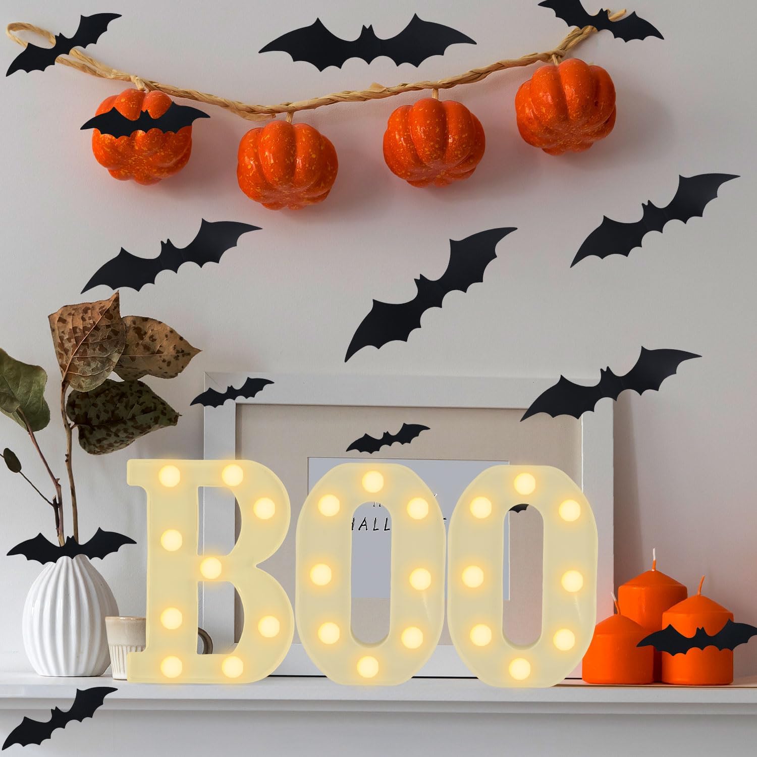 ديكور الهالوين داخلي-3 LED سرا - مراجعة Light Up Letters Marquee وسعره