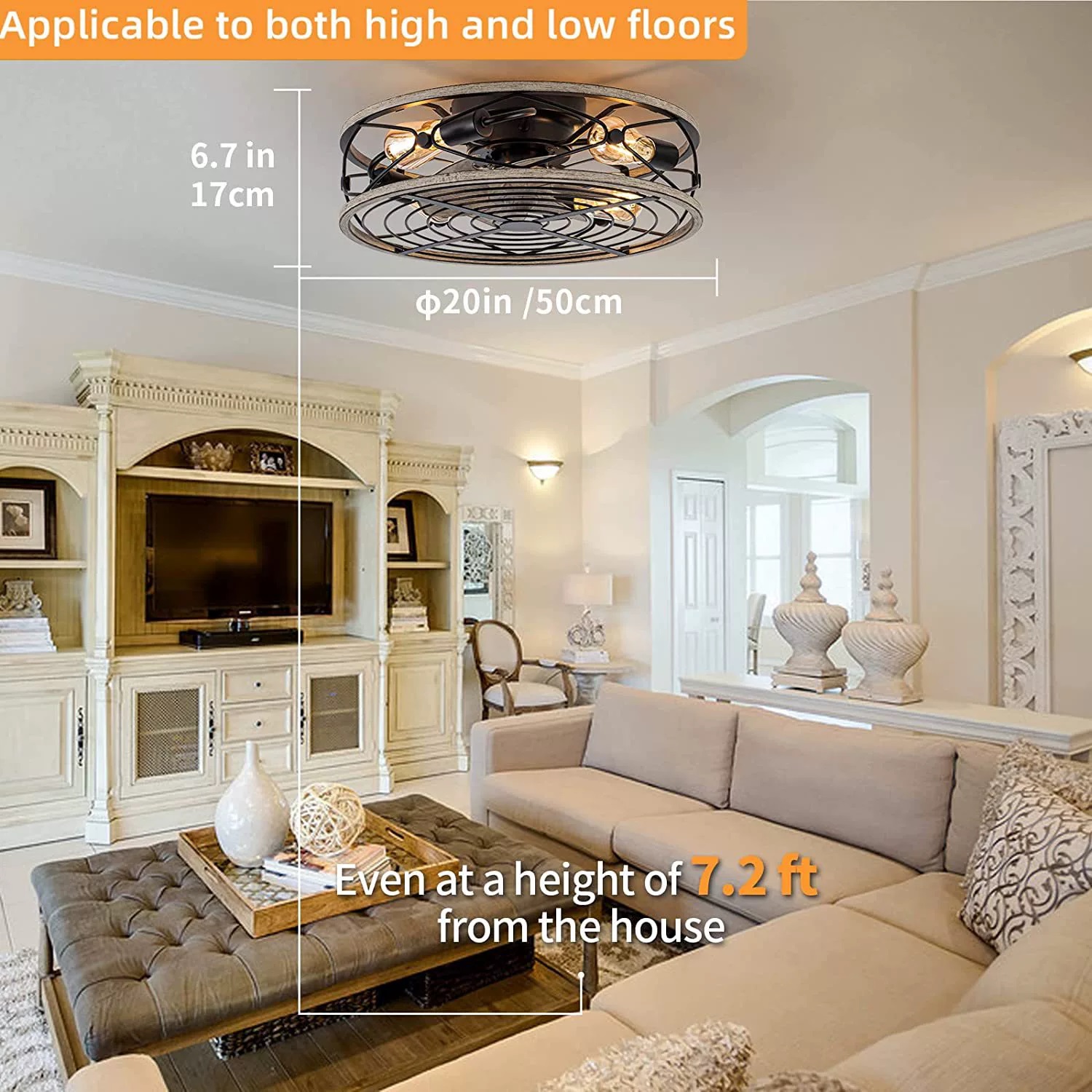 مروحة سقف ذكية مع أضواء التحكم - مراجعة Decor Lighting Ceiling Fans وسعره
