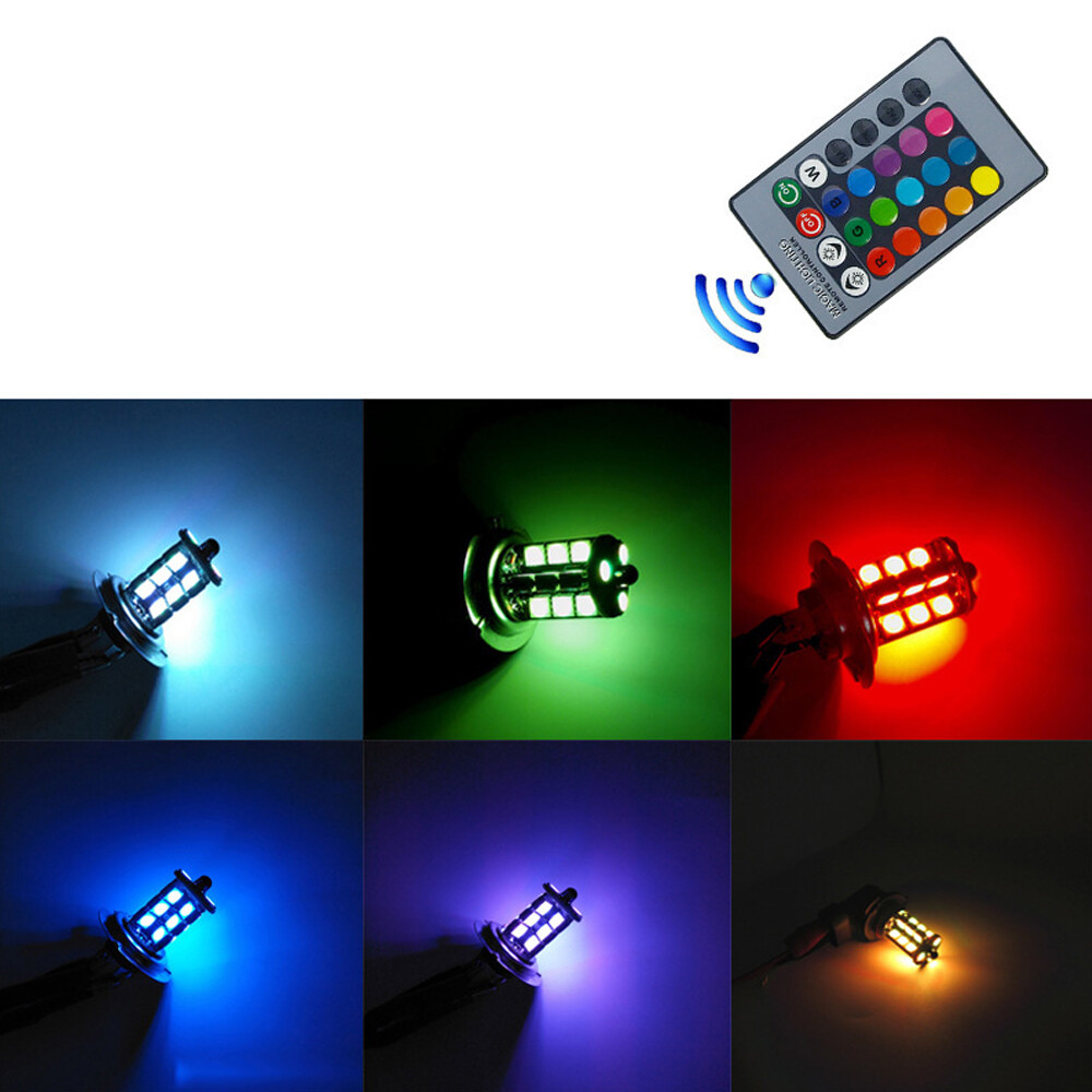 2x RGB H11 H9 H8 5050 27SMD سي - مراجعة Touch Dimmer Lamp وسعره