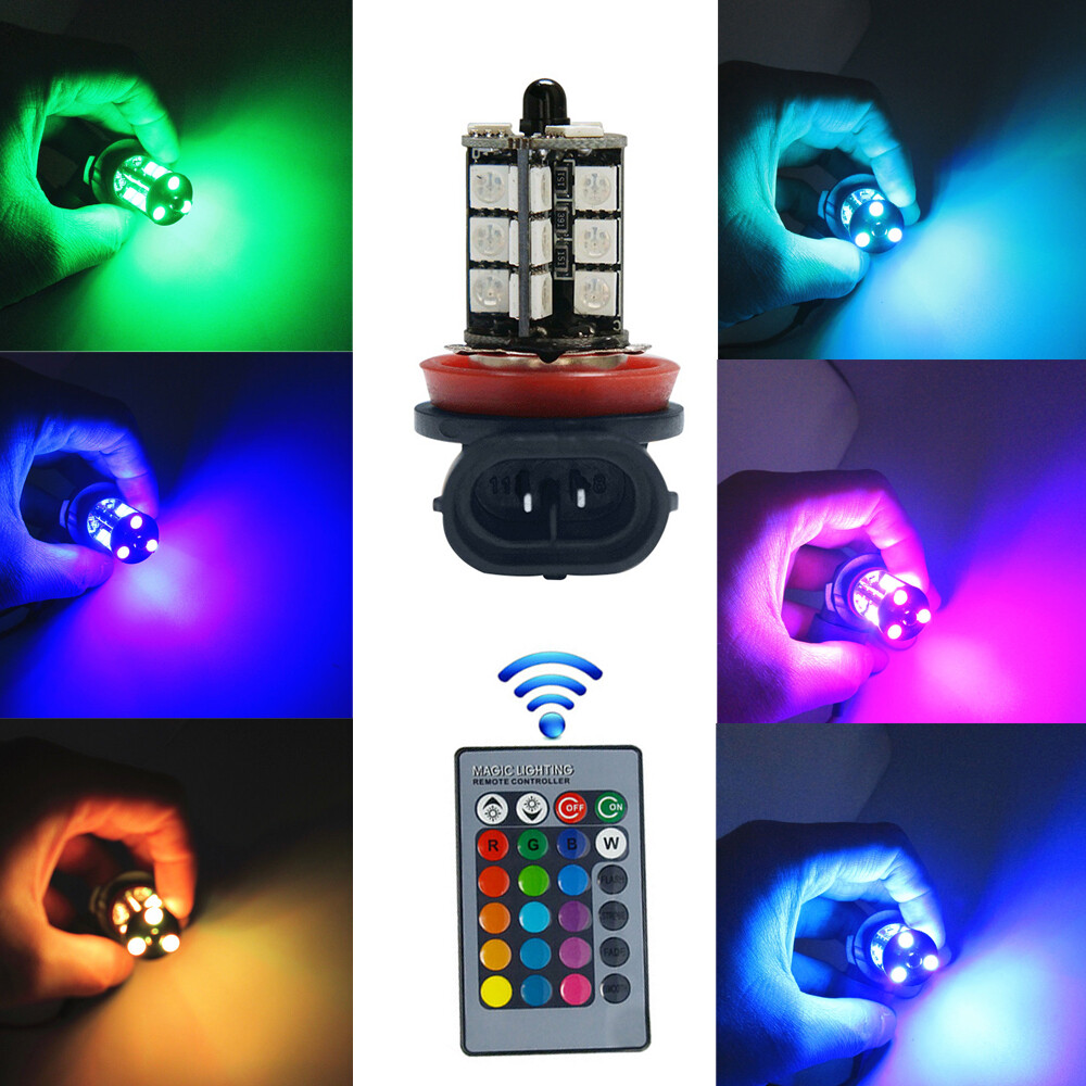 2x RGB H11 H9 H8 5050 27SMD سي - مراجعة Touch Dimmer Lamp وسعره