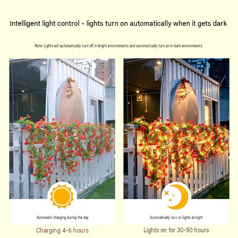 أضواء سلسلة على شكل ورود تعمل  - مراجعة Outdoor Lighting Wedding Decor وسعره