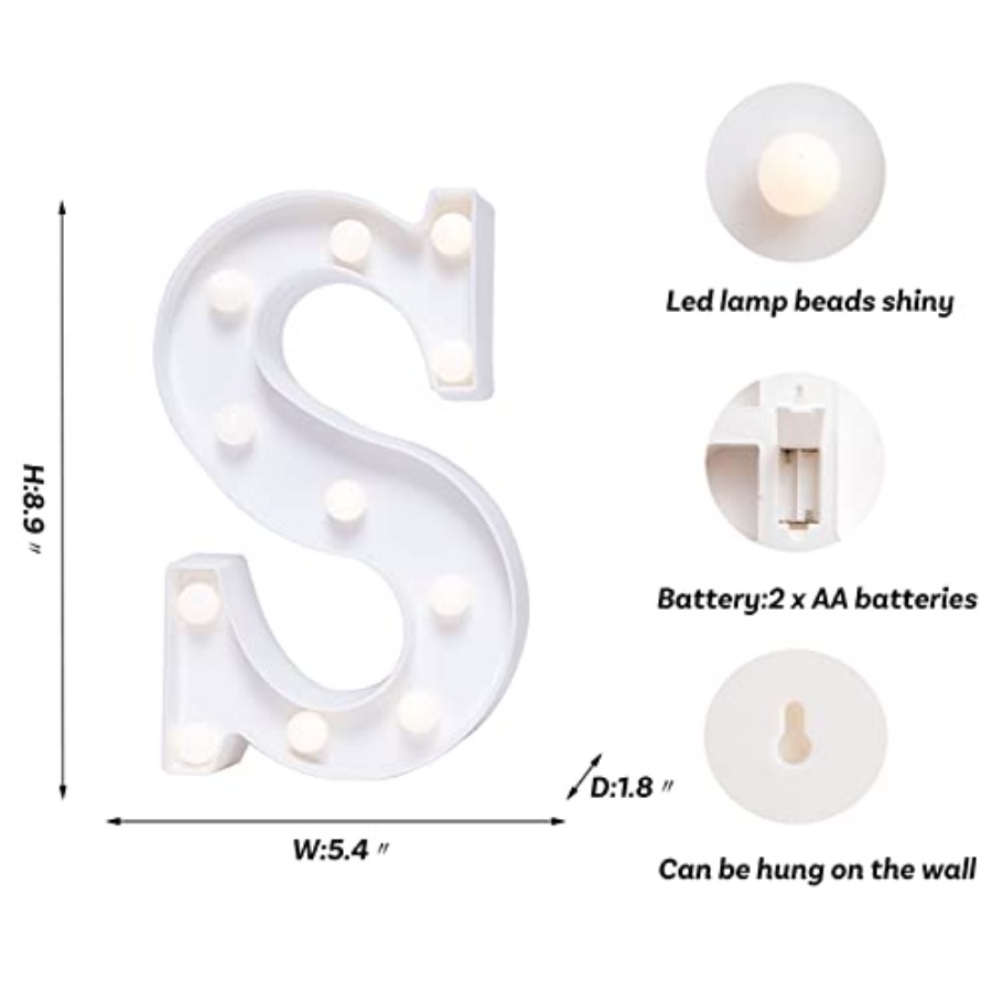 لافتة إضاءة LED على شكل حروف،  - مراجعة Light Up Letters Marquee وسعره