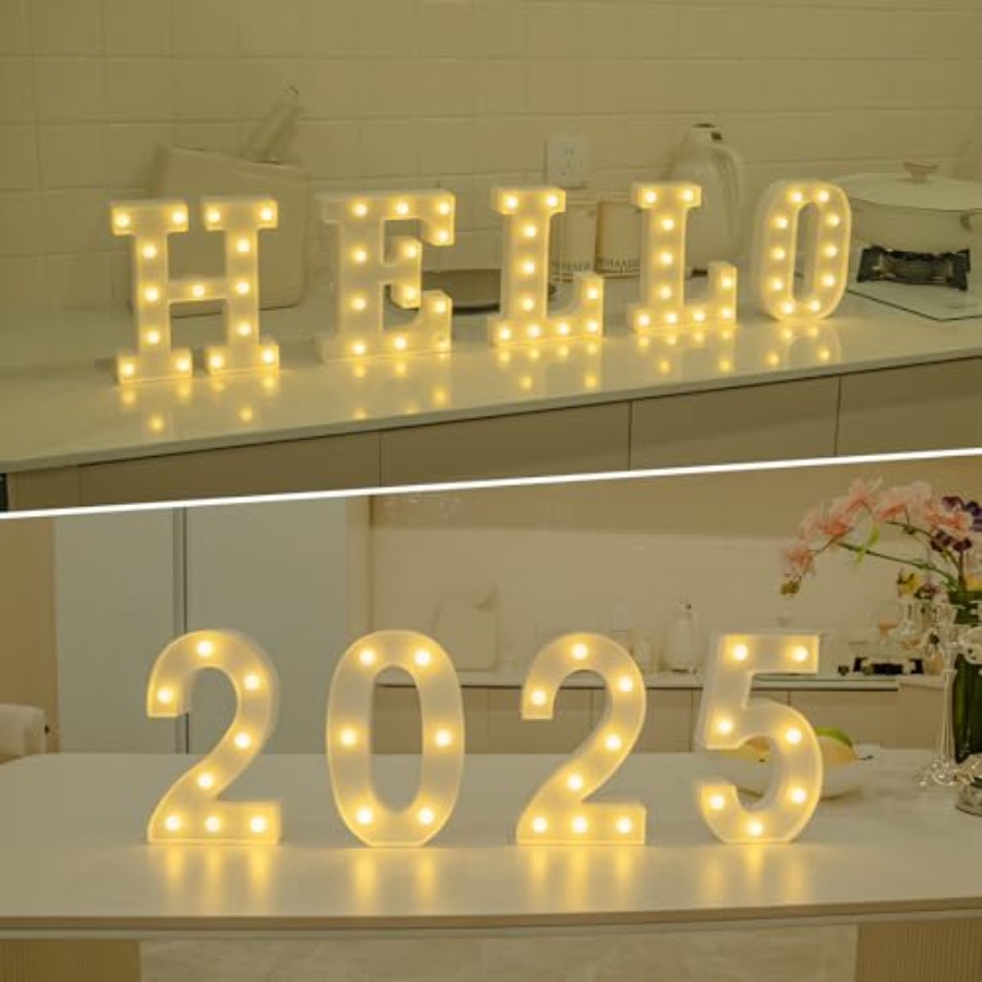 لافتة إضاءة LED على شكل حروف،  - مراجعة Light Up Letters Marquee وسعره