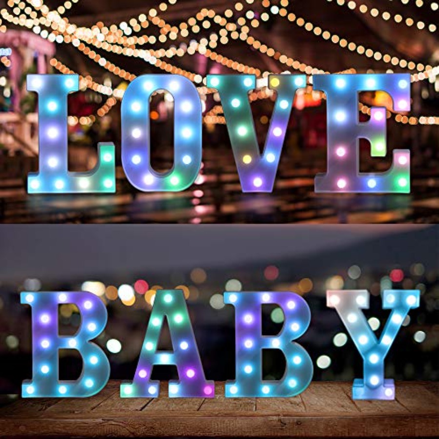 أضواء حروف LED كاملة مع جهاز ت - مراجعة Light Up Letters Marquee وسعره