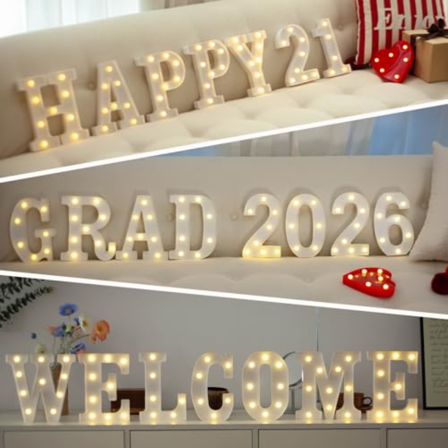 أرقام LED مضيئة، حروف مضيئة من - مراجعة Light Up Letters Marquee وسعره