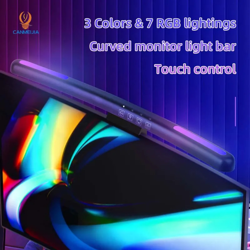 شريط ضوء LED منحني ، مصباح شاش - مراجعة Touch Dimmer Lamp وسعره