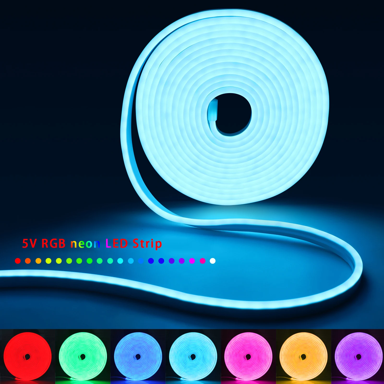 1-5 متر RGB LED شريط ضوء النيو - مراجعة Lighting Decoration For Home وسعره